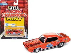 1969 Pontiac GTO Orange with Graphics Limited Edition to 2500 pieces Worldwide 1/64 Diecast Model Car by Racing Champions