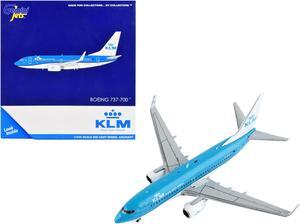 Boeing 737-700 Commercial Aircraft "KLM Royal Dutch Airlines" Blue and White 1/400 Diecast Model Airplane by GeminiJets