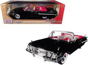 1960 Chevrolet Impala Convertible Black 1/18 Diecast Car Model by Motormax