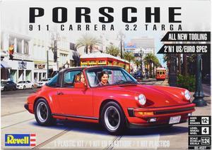 Level 4 Model Kit Porsche 911 Carrera 3.2 Targa 2-in-1 Kit 1/24 Scale Model by Revell