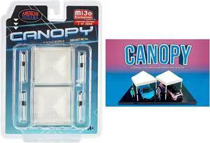 Canopy 2 Piece Set White Limited Edition to 3600 pieces Worldwide  1/64 Scale Models by American Diorama