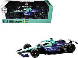 Dallara IndyCar #28 Marcus Ericsson "Delaware Life" Andretti Autosport "NTT IndyCar Series" 1/18 Diecast Model Car by Greenlight