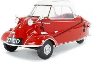 Messerschmitt KR200 Bubble Car Sardinian Red 1/18 Diecast Model Car by Oxford Diecast