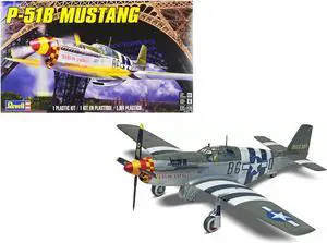 Level 4 Model Kit North American P-51B Mustang Fighter Aircraft 1/32 Scale Model by Revell