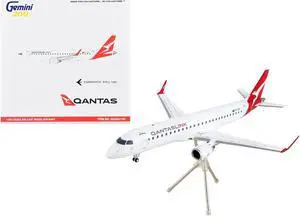 Embraer ERJ-190 Commercial Aircraft White with Red Tail "Gemini 200" Series 1/200 Diecast Model Airplane by GeminiJets