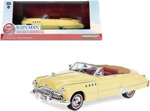 Charlie Babbitt's 1949 Buick Roadmaster Convertible Cream w/Red Interior "Rain Man" (1988) 1/43 Diecast Model Car by Greenlight