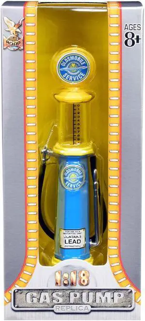 Oldsmobile Service Vintage Cylinder Gas Pump 1/18 Diecast Replica by Road Signature