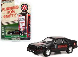 1982 Ford Mustang GT #1 Black "Texaco" "Running on Empty" Series 15 1/64 Diecast Model Car by Greenlight