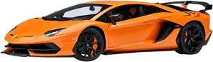 Lamborghini Aventador SVJ Arancio Atlas Pearl Orange 1/18 Model Car by Autoart
