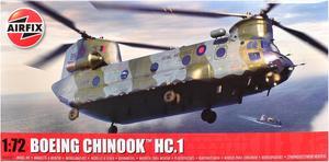 Level 3 Model Kit Boeing Chinook HC.1 Helicopter with 2 Scheme Options 1/72 Plastic Model Kit by Airfix