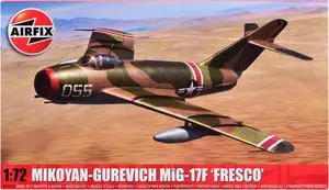 Level 2 Model Kit Mikoyan-Gurevich MiG-17F "Fresco" Fighter Aircraft with 2 Scheme Options 1/72 Plastic Model Kit by Airfix