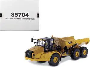 CAT Caterpillar 745 Articulated Truck with Operator (Dirty Version) "Weathered" Series 1/50 Diecast Model by Diecast Masters