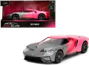 2017 Ford GT Gray Metallic and Pink Gradient "Pink Slips" Series 1/32 Diecast Model Car by Jada