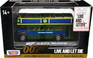 Double Decker Bus "San Monique Transport" James Bond 007 "Live and Let Die" (1973) Movie Diecast Model Car by Motormax