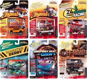 "Street Freaks" 2022 Set A of 6 Cars Release 2 1/64 Diecast Model Cars by Johnny Lightning