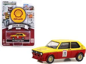 1978 Volkswagen Rabbit #11 Pro Rally Yellow and Red "Shell Oil" "Shell Oil Special Edition" 1/64 Diecast Model Car by Greenlight