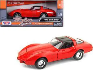 1979 Chevrolet Corvette Red 1/24 Diecast Model Car by Motormax