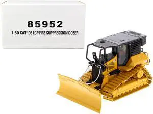 CAT Caterpillar D5 LGP Track Type Tractor Fire Dozer Yellow w/Operator "High Line" Series 1/50 Diecast Model by Diecast Masters