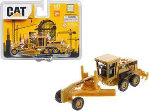 CAT Caterpillar 163H Motor Grader Yellow 1/87 (HO) Diecast Model by Diecast Masters