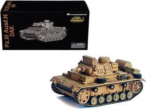 Germany Pz.Kpfw.III Ausf.N DAK Tank #832 "s.Pz.Abt.501, Tunisia" "NEO Dragon Armor" Series 1/72 Plastic Model by Dragon Models