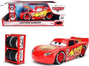 Lightning McQueen #95 Red with Extra Wheels Disney & Pixar "Cars" Movie "Hollywood Rides" Series Diecast Model Car by Jada