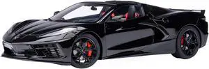 2020 Chevrolet Corvette C8 Stingray Black 1/18 Model Car by Autoart