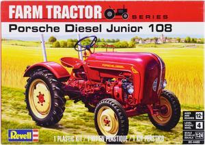 Level 4 Model Kit Porsche Diesel Junior 108 Tractor "Farm Tractor Series" 1/24 Scale Model by Revell