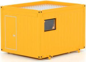 Ballast Trailer 10Ft Container Yellow "WSI Premium Line" 1/50 Diecast Model by WSI Models