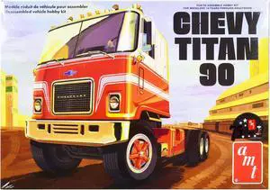 Skill 3 Model Kit Chevrolet Titan 90 Tractor Truck 1/25 Scale Model by AMT
