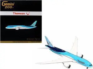 Boeing 787-8 Commercial Aircraft "Thomson - TUI Airways" Blue and White "Gemini 200" 1/200 Diecast Model Airplane by GeminiJets