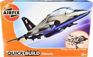 Skill 1 Model Kit BAE Hawk Painted Plastic Model Airplane Kit by Airfix Quickbuild