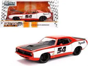 1973 Plymouth Barracuda #54 1/24 Diecast Model Car by Jada