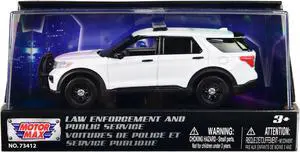 2022 Ford Police Interceptor Utility Plain White "Law Enforcement and Public Service" Series 1/43 Diecast Model Car by Motormax