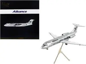Fokker F70 Commercial Aircraft "Alliance Airlines" Silver Met 1/200 Diecast Model Airplane by GeminiJets