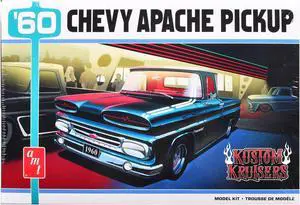 1960 Chevrolet Apache Pickup Truck "Kustom Kruisers" (Skill 2) 1/25 Plastic Model Kit by AMT
