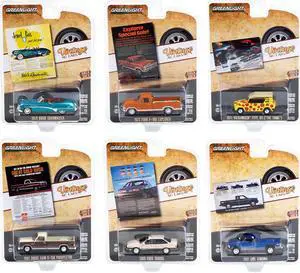 "Vintage Ad Cars" Set of 6 pieces Series 8 1/64 Diecast Model Cars by Greenlight