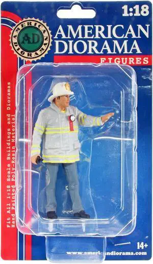 "Firefighters" Fire Captain Figure for 1/18 Scale Models by American Diorama