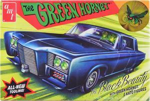 Skill 2 Model Kit Black Beauty "The Green Hornet" (19661967) TV Series w/Green Hornet and Kato Figures 1/25 Scale Model by AMT