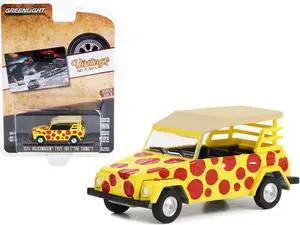 1974 Volkswagen Thing Type 181 Yellow with Red Polka Dots "Vintage Ad Cars" Series 8 1/64 Diecast Model Car by Greenlight