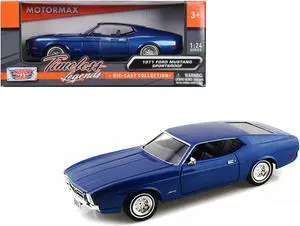 1971 Ford Mustang Sportsroof Blue 1/24 Diecast Model Car by Motormax