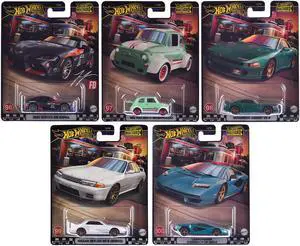 "Boulevard 96-100" 5 piece Set "Premium" 2024 Series Die Cast Model Cars by Hot Wheels
