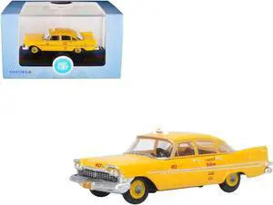 1959 Plymouth Belvedere Taxi Yellow "Tanner Yellow Cab Co." 1/87 (HO) Scale Diecast Model Car by Oxford Diecast