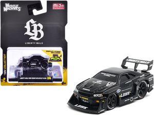 1999 Nissan Skyline GT-R (R34) #5 "Liberty Walk" Black 1/64 Diecast Model Car by Muscle Machines