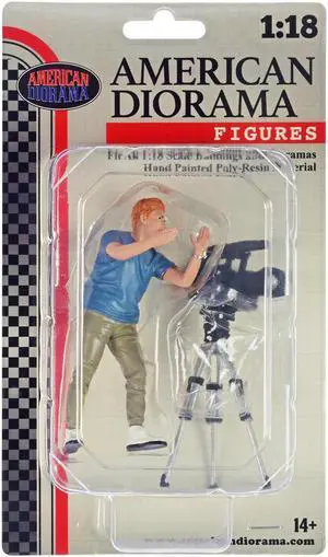 "On-Air" Figure 5 with Standing Camera for 1/18 Scale Models by American Diorama