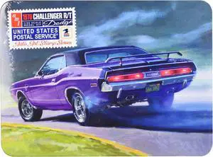 Skill 2 Model Kit 1970 Dodge Challenger R/T USPS (United States Postal Service) "Auto Art Stamp Series" 1/25 Scale Model by AMT