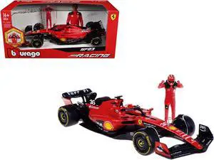 Ferrari SF-23 #16 Charles Leclerc "F1 World Championship" (2023) with Driver Figure 1/24 Die Cast Model Car by Bburago