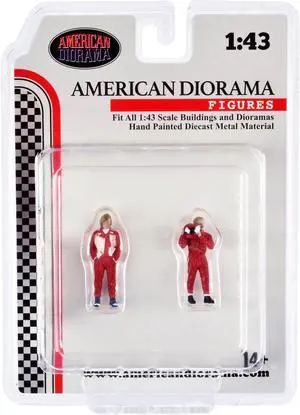 "Racing Legends" 70's Set of 2 Diecast Figures for 1/43 Scale Models by American Diorama