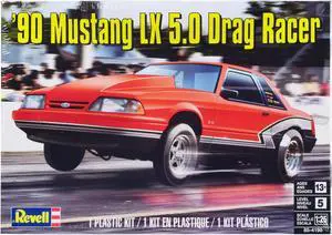 Level 5 Model Kit 1990 Ford Mustang LX 5.0 Drag Racer 1/25 Scale Model by Revell