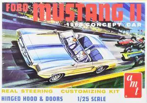 Skill 2 Model Kit 1963 Ford Mustang II Concept Car 1/25 Scale Model by AMT