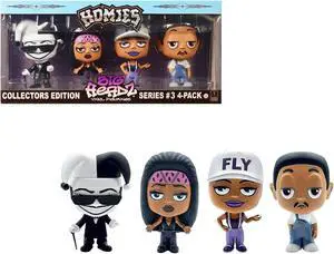 "Homies Big Headz" Series 3 Collector's Edition 4-Pack of Figures by Homies